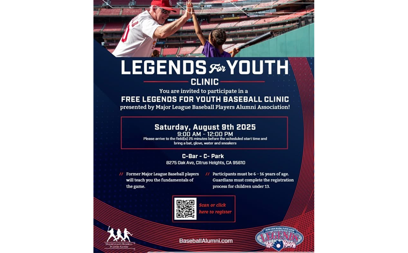 Free Youth Baseball Clinic 8/9/25